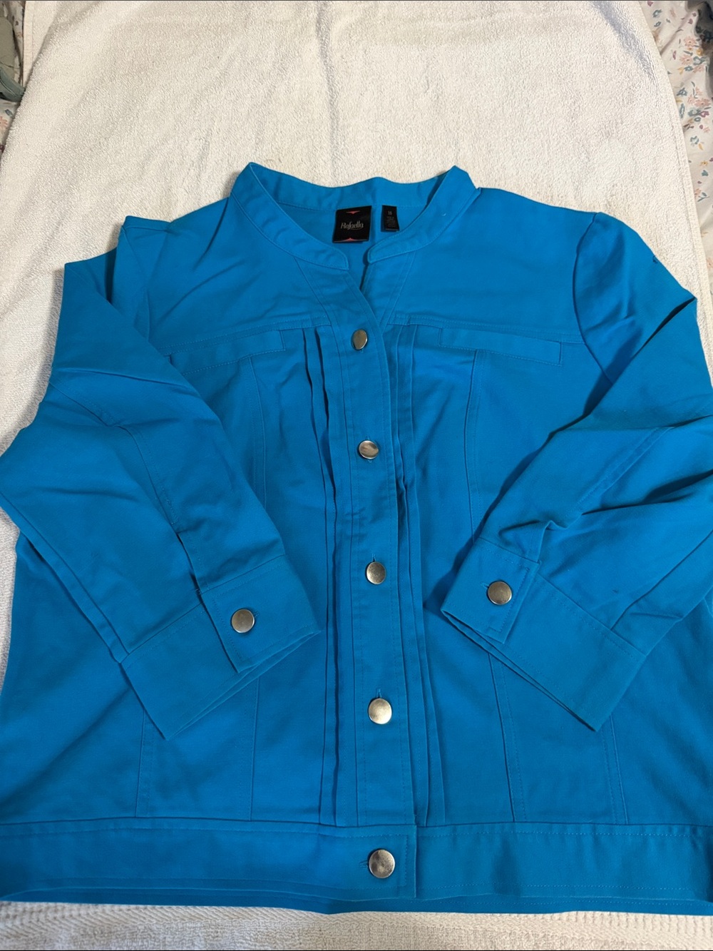 Rafaella Turquoise Button-Front Blouse